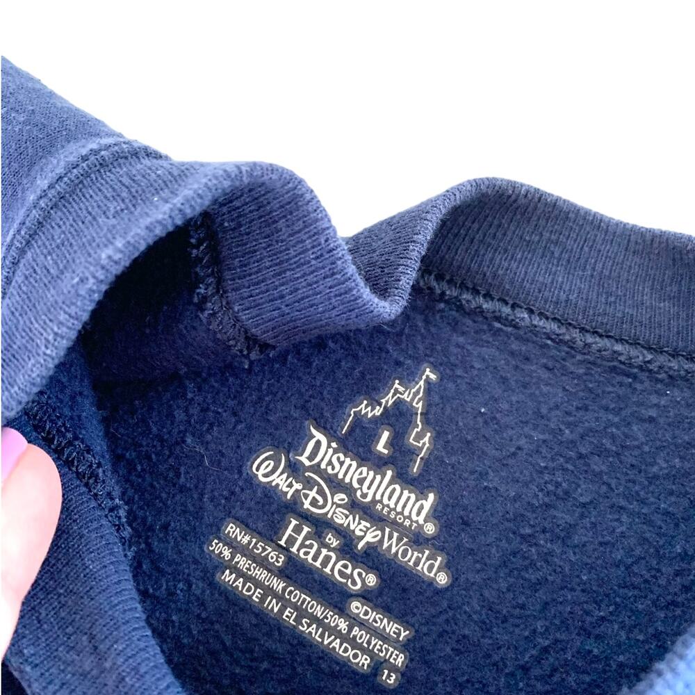 Disney x Hanes Disneyland Resort Established 1955 Mickey Sweatshirt Navy Large - Picture 7 of 12